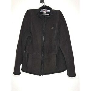 The North Face Women's XL Black Fleece Zip Jacket Cozy Classic Outdoor